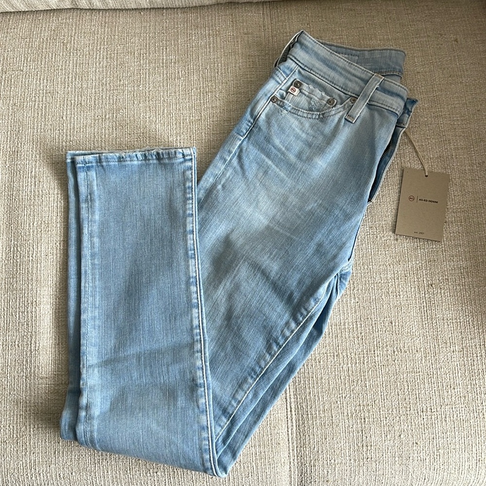 AG-ED Denim Mari High-Rise Slim Straight